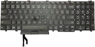 Replacement Keyboard with Backlit with Pointer US Layout for Dell Latitude 5500 5501 5510 5511, Prec