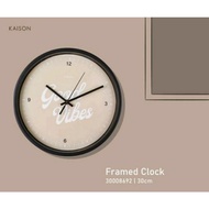 Wall Round Clock Good Vibes Kaison 30 cm Jam Dinding