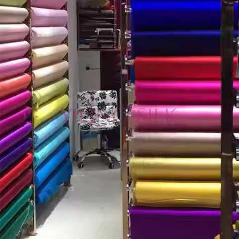 19 Momme Silk Clothing Fabrics by Meter 100% Mulberry Silk Plain Crepe Satin Material Fabric for Sew