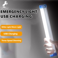 JAZZ GORDON LED Tube Light USB Rechargeable Portable Three-Speed Dimmable Night Market Light 30/60/80W Emergency Camping Lights White/Warm Light LED Work Safety Lights Suitable for Indoors Emergency and Outdoor Work