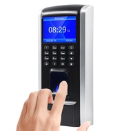 Fingerprint Access Control Time Attendance Machine Biometric Time Clock Employee Checking-in Recorder Fingerprint/Password/ID Card Recognition Multi-language with Software Support