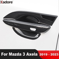 Door Handles Cover Trim For Mazda 3 Axela 2019 2020 2021 2022 2023 Carbon Exterior Door Handle Bowl Cup Covers Car Accessories