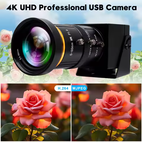 ELP 4K USB3.0 HDMI Camera 5-50mm 10X Manual Zoom Webcam H.264 60fps 4K 3840*2160 PC Camera For Indus