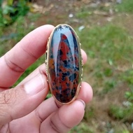 Five-colored iron badar ringnatural size 9