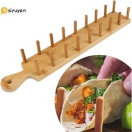 Si Bamboo Taco Holders Holds 8 Tacos Each Taco Tray Multi-Use Food Stands Hard Tacos Ra For Kitchen 