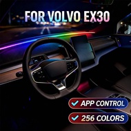 For Volvo EX30 Car Interior Ambient Light Strip Acrylic Windshield Soundproof Decor Light