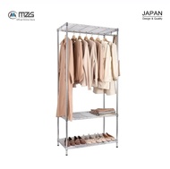 MZG-004 ชั้นแขวนเสื้อพร้อมชั้นวางปรับระดับได้ 90x45x180cm. #ราวแขวนเสื้อ #ตู้เสื้อผ้า #Garment Rack 