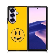 Phone Case Samsung Z Flip Fold 7 6 5 4 3 Phone Custom Drew House Happy faceJustin