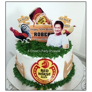 Rooster Redhorse Cake Topper