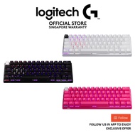 Logitech G Pro X 60 Lightspeed Bluetooth Wireless 60 Percent Keyboard Magenta (Gx-Brown Tactile )