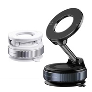 【VXTRA】黑曜Pro N52 超強力磁吸手機架 360°旋轉可折疊 真空吸附支架 車架