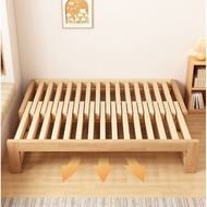 Bed Frame, Solid Wood Bed Frame, Tatami Bed, Rubber Wood Pull-out Bed, Folding Dual-purpose Bed, Tel
