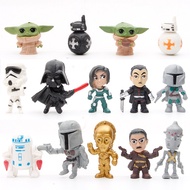 14Pcs/Set Star Wars The Force Awakens Yoda Master Darth Vader Stormtrooper BB8 BB9E Robot Clone Troo