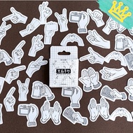 Hand Signs Sticker Pack (46 PIECES PER PACK) Goodie Bag Gifts Christmas Teachers' Day Children's Day
