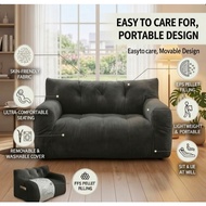 Lazy Sofa Tatami Chair Double Bean Bag with Filling Bean Bag Sofa Double Seater Chair Reclining Can 