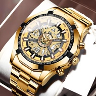 Dropshipping SENO Quartz Watch Jam Tangan Hitam Jam Tangan Band Keluli Berongga Bulat Jam Tangan Lel