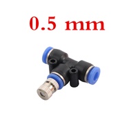 10Set Mist Nozzle 6mm T-Slip-Lock Connector 0.1 to 0.8mm Low pressure System Kit 6mm Atomization Mi