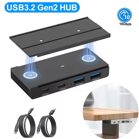 10Gbps USB HUB Desk Magnetic USB3.2 Splitter Adapter High Speed Data Transfer For MacBook Pro iMac P