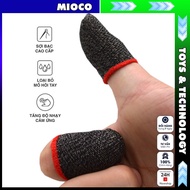 High quality pubg ff gaming gloves with 2 fingers, super sensitive, cheap, sweat-proof silver fiber