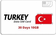 [Turkey] 5-30 Days | 5GB/10GB/20GB/50GB(4G) Data SIM Card | Plug and Play | No Registration Required (30Days 10GB)