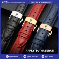 Apply To Maserati Watch Crocodile Texture Cowhide Leather Strap 18mm 19mm 20mm 21mm 22mm 24mm