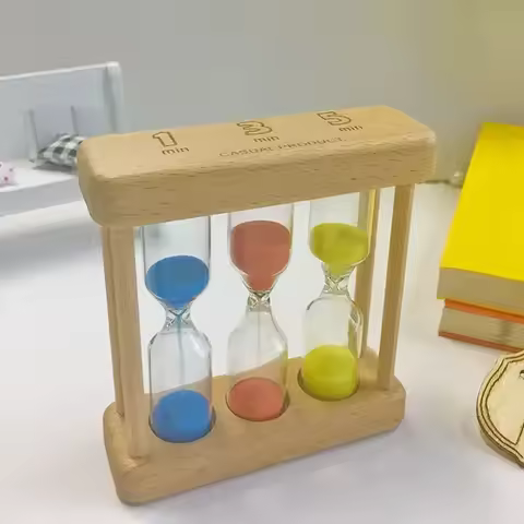 1/3/5/10/15/20/25/30 Minute wooden-frame Sand Watch Hourglass Sandglass Sand Cook Clock Children Gif