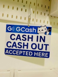 GCASH CASH IN CASH OUT SIGNAGE | A5 | SINTRA BOARD