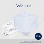 หน้ากากอนามัยทางการแพทย์ Welcare ทรง 3D รุ่น WF-99 สีขาว (กล่องบรรจุ 50 ชิ้น) ขนาด 8x21.5 ซ.ม.