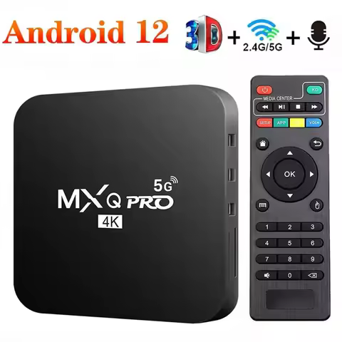 MXQ PRO TV BOX Android 12.0 2.4G&5G Dual WIFI BT5.2 4K HD Media Player Quad Core 2GB RAM 16GB ROM 8K