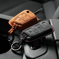 Alcantara Suede Car Key Case Cover For VW Volkswagen Tiguan Mk1 Mk2 Magotan Passat B5 B8 Polo Golf 4