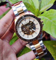 Automatic Trending TwoTone Mens Watch Fossil Full Stainless Steel Actual-Pic Casual Watch Non-Tarnis