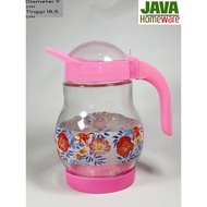 VINTAGE Glass PITCHER | GLASS PRINTING PITCHER | SOUVENIR GLASS TEAPOT | GLASS JUG GLASS JUG