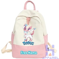 SYLVEON POKEMON POKEDEX CHILDREN'S BACKPACK Beg Sekolah Budak Lelaki Beg Sekolah Budak Perempuan
