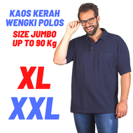 Kaos Kerah Pria Lengan Pendek Jumbo Polo Wengki Dewasa Bapak Bapak Polos Saku Baju Distro Kasual Umu