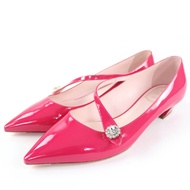 全新未使用 ROGER VIVIER JEWEL BUTTON BALL 25 漆皮寶石高跟鞋，粉紅色，38.5 碼，帶盒子和防塵袋，意大利製造。