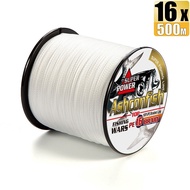 Ashconfish สาย PE ถัก16เส้น500เมตรเปีย X16เอ็นตกปลาสายเบ็ดตกปลาอุปกรณ์เสริมเครื่องมือ