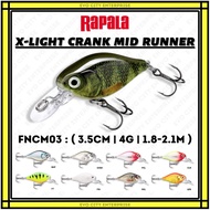 Rapala X-Light Crank Mid Runner / FNCM03 : ( 4g | 3.5cm | 1.8-2.1m )