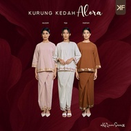 Linen Series - Kurung Alora Sulam Kedah Baju Linen  - Cotton Linen Sulam