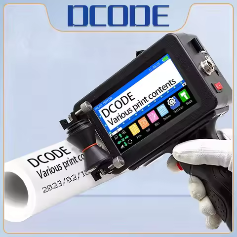 DCODE 1760PLUS-2 12.7MM Thermal Inkjet Printer for Pipe Cable Portable Text QR Barcode Batch Number 