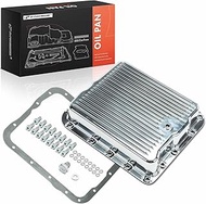 A-Premium Transmission Oil Pan with Drain Plug and Gasket Compatible with GM 700R4 4L60 4L60E 2-5/8"