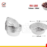 Aluminium Foil Tray RX 180 / Alu Tray Bulat 180ml (per 10 pcs)
