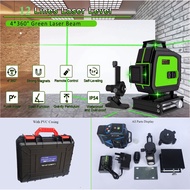 12 Lines 4D Laser Level Meter Green Self Leveling 360 Horizontal Vertical Cross Section Laser Level 