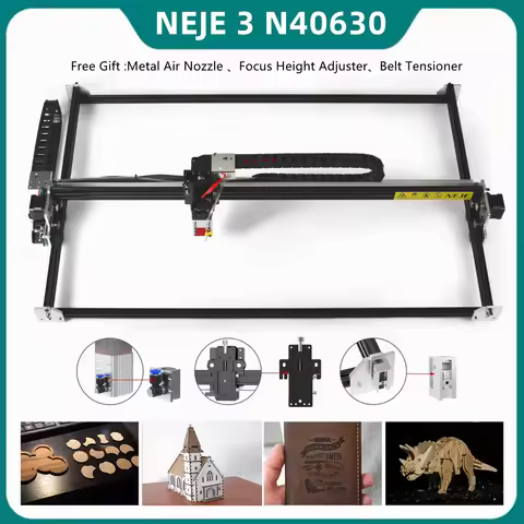 NEJE 3 Max V2 N40630 40W CNC Laser Engraving Machine 32-bit Dual MCU 3D Printer Wood Cutter Lightbur