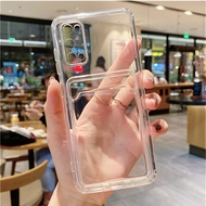 Card Holder TPU Transparent Case For Realme 9i 8i 7i 9 8 5 Pro C2 C3 C11 C12 C15 C17 C20 C20A C21 C21Y C25 C25Y C25s C30 C31 C35 Narzo 50A 50i 50 Pro Phone Cases