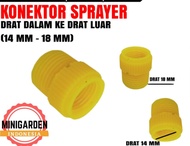 KONEKTOR STICK SPRAYER ELEKTRIK DRAT DALAM 14MM KE DRAT LUAR 18MM