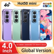 Handphone Hot50 Mini Phone 4.0inch Android Smartphone 8GB+128GB