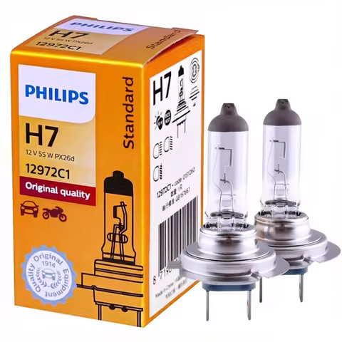Philips Vision H7 12V 55W PX26d Original Car Halogen Headlight 3200K Standard Auto Replace Genuine B
