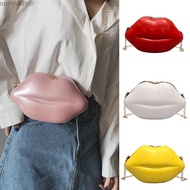 HSV Fashion Plastic Candy Color Crossbody Bag Lip Shape Shoulder Evening Purse Small Phone Coin Bag 
