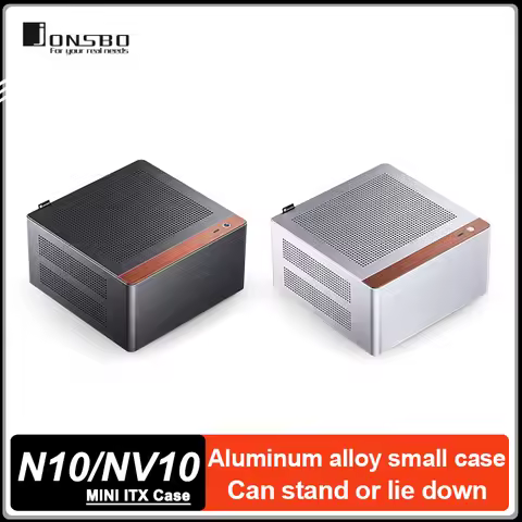 JONSBO NV10 N10 ITX MINI Case 4.5L Aluminum Alloy Desktop Office Computer Case Supports 1U FLEX Powe