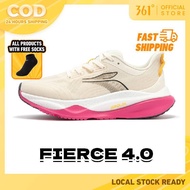 Local [3-10KM+] 361 Degrees Fierce 4.0 Women Running Shoes Shock Absorption Soft Sneakers 682422223